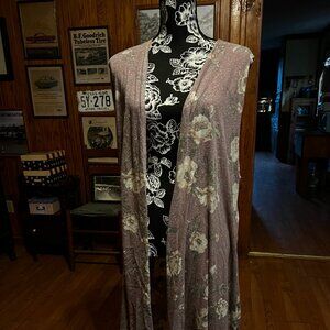 Dusty Rose Sleeveless Kimono